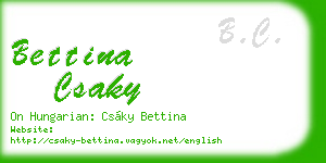 bettina csaky business card